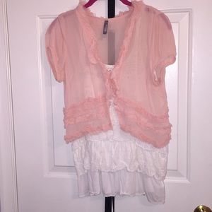 Pink Frilly Light Shrug